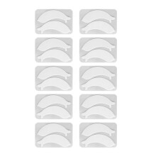(White) 10 Paar Silikon-Wimpernpatches untere Augen