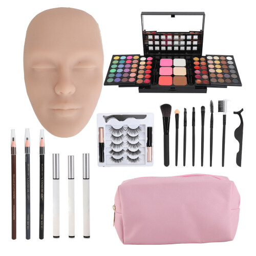 (Medium Skin Color) 3D Make-up Oefenpop Kit Herbruikbaar