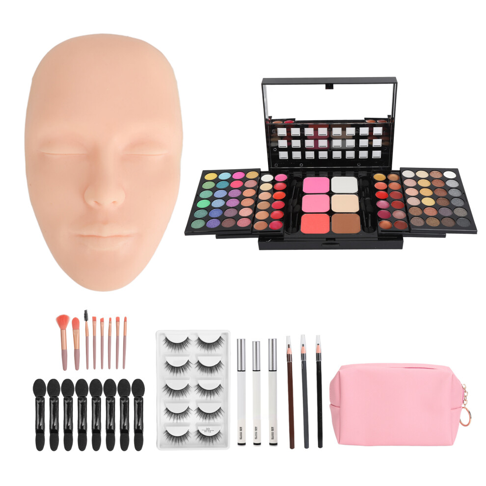 (Light Skin Color) 3D Makeup Practice Face Silicone Mannequin Dark Skin Color