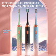 Rechargeable Electric Toothbrush 2-Minute Timer IPX7 450-Min Battery