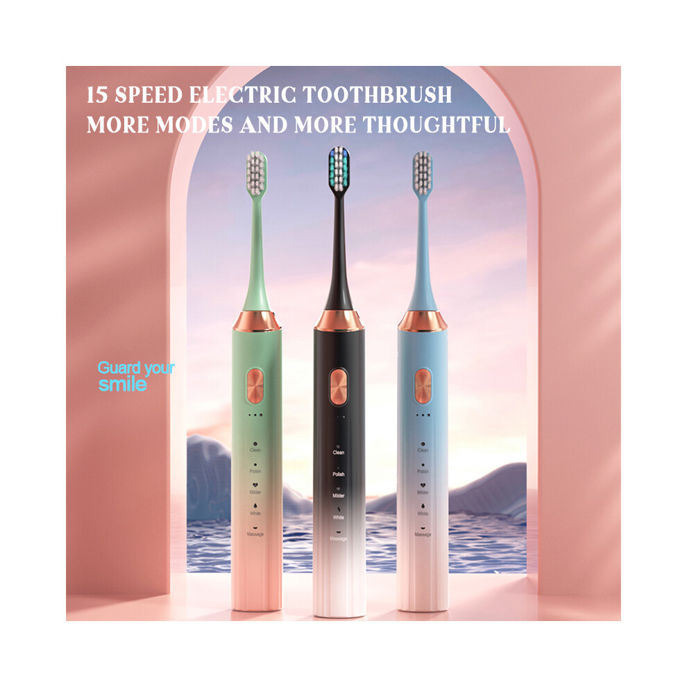 Rechargeable Electric Toothbrush 2-Minute Timer IPX7 450-Minute