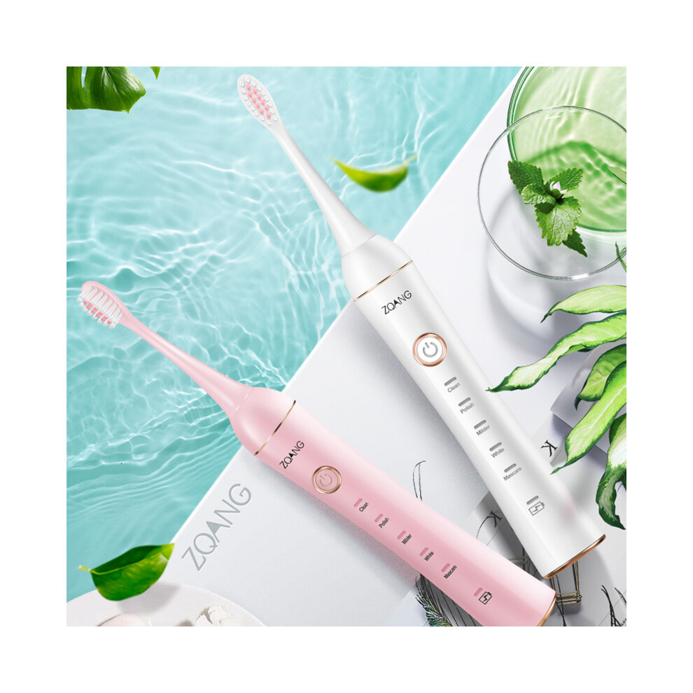 Rechargeable Electric Toothbrush 2-Min Timer IPX7 Waterproof