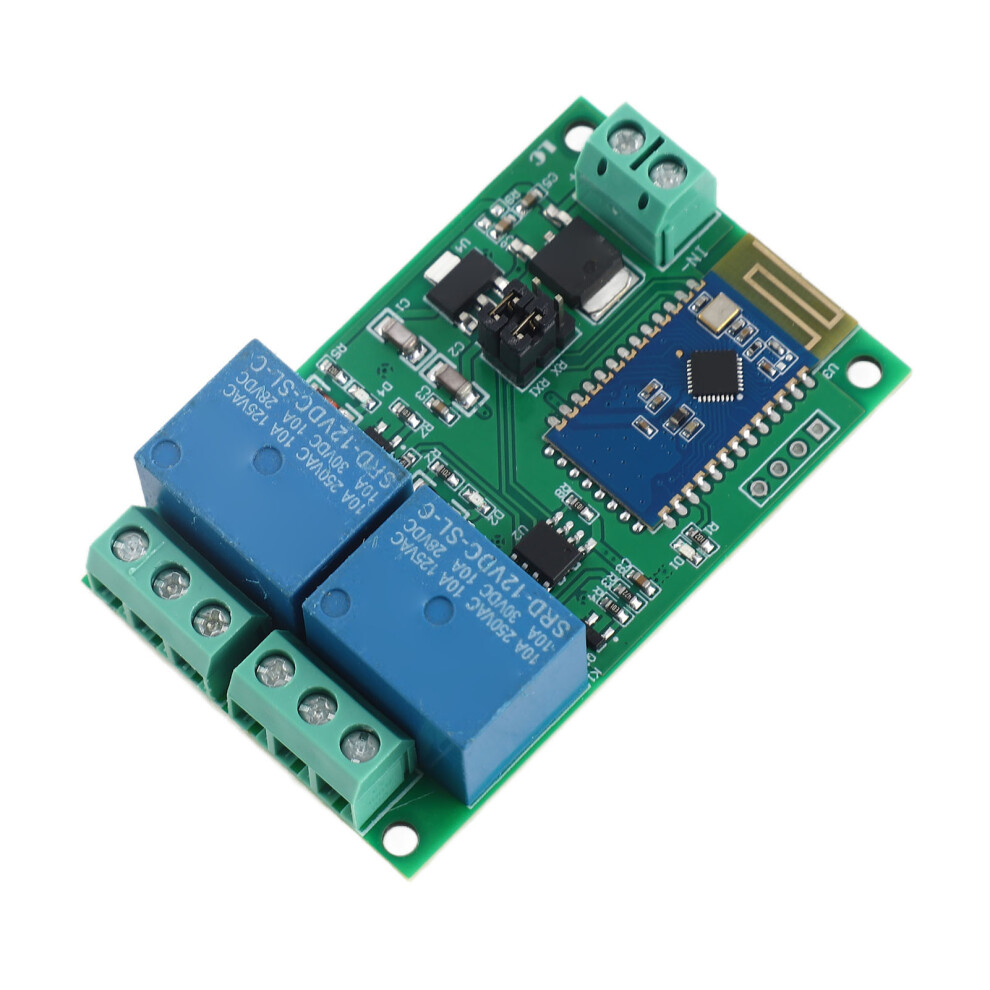 Dual Channel Bluetooth Relay Module With App Switch Control & Indicators 4691356740397