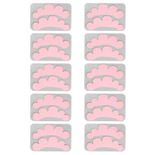 (Pink) 10 Paar Silikon-Eyelash-Unterlage Wiederverwendbar Pink