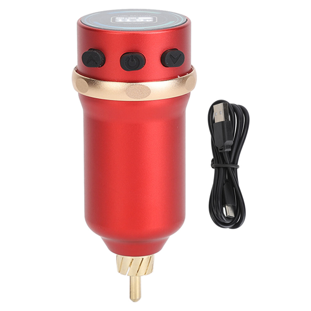 Red (Red) 1600Mah Rechargeable Tattoo Battery 4-12V Adjustable Rca