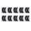 (Black) 10x Silicone Half Moon Pads Blue 1