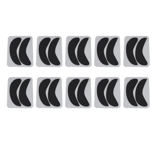 (Black) 10x Silicone Half Moon Pads Blue