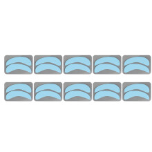 (Blue) 10x Silicone Half Moon Pads Blue