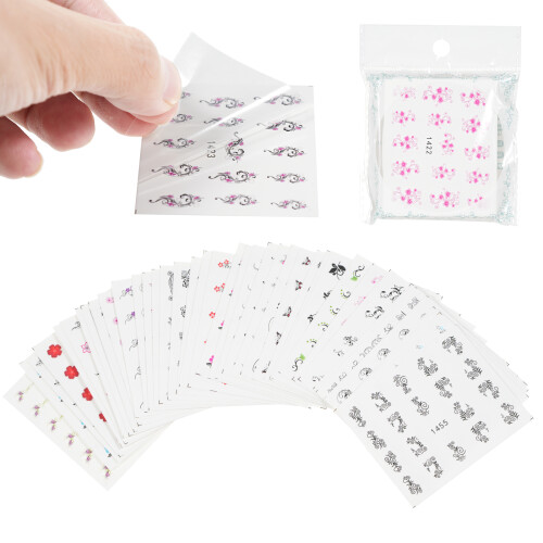 40tlg. Nagelstickers Maniküre Schablone DIY