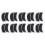 (Black) 10x Silicone Under Eye Pads White 1
