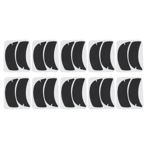 (Black) 10x Silicone Under Eye Pads White