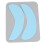 (Blue) 10x Silicone Half Moon Pads Blue 3