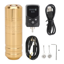 (Golden) 11.02in Draaibare Tattoo Pen Kit 2400mAh