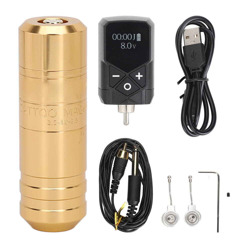 Golden (Golden) 11.02In Rotary Tattoo Pen Machine Kit Rca Rechargeable 2400Mah