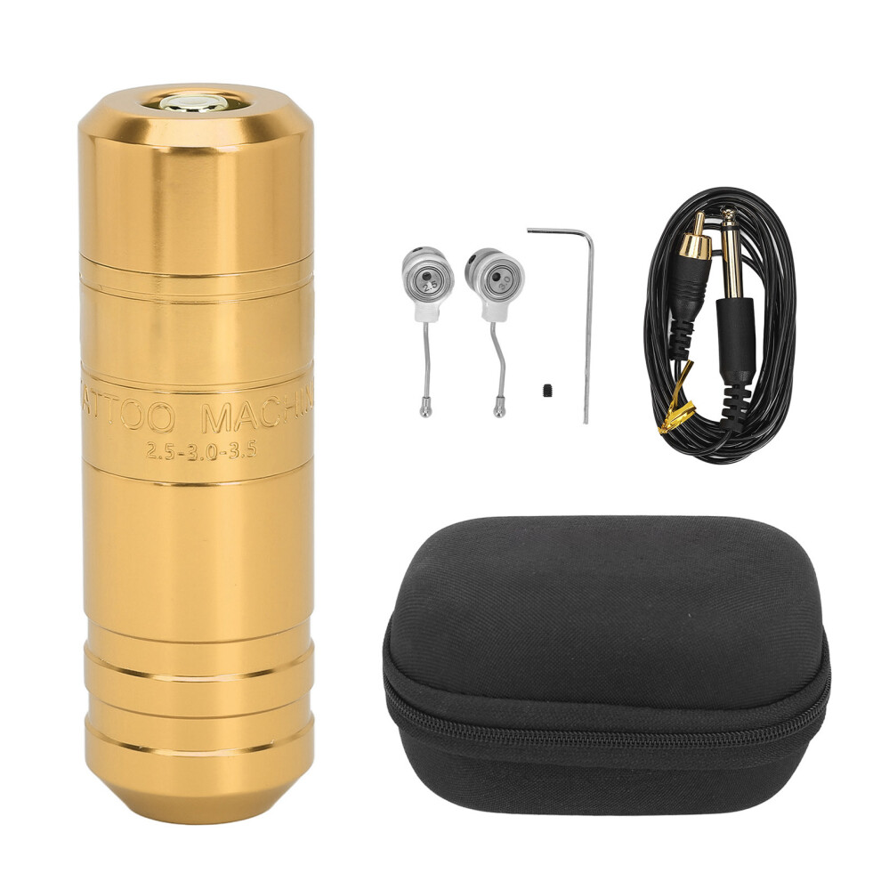 (Gold) Rotary Tattoo Machine Brushless 2.5-3.5mm Liner Shader 28mm Black
