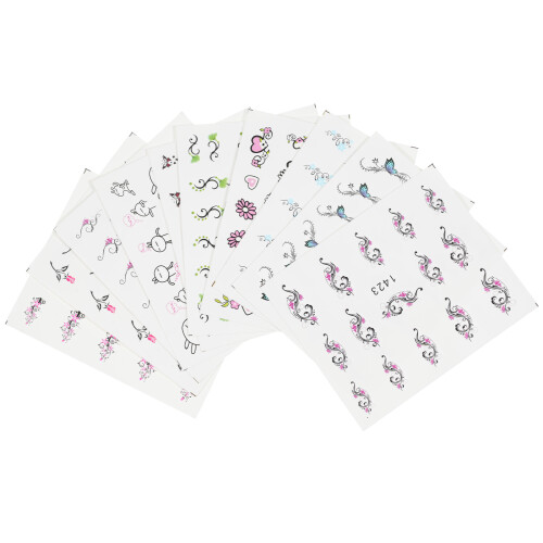 40tlg. Nagelstickers Maniküre Schablone DIY 1