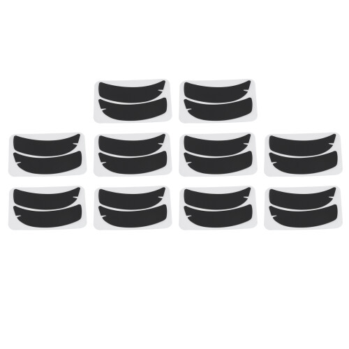 (Black) 10x Silicone Under Eye Pads White 2