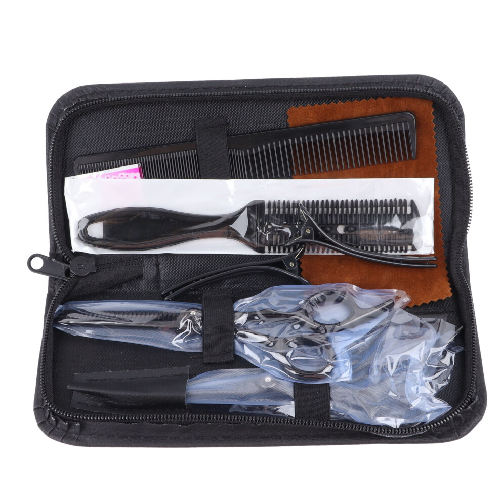 Professional Barber Scissors Set With Comb And Clip 461605398815