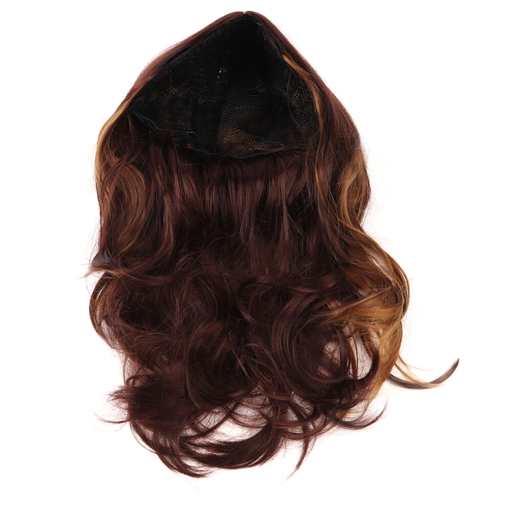 Unisex Long Highlight Wig Realistic Layered Heat Resistant Synthetic