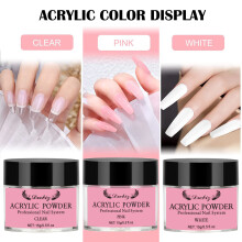 Acryl-Nagel-Set Pulver Flüssigkeit Pinsel Forms Feile 3 Farben