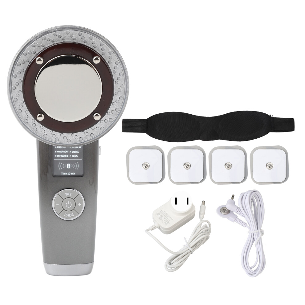 (US Plug) 8-in-1 Facial Beauty Machine LED Photo Rejuvenation Massage EU Plug