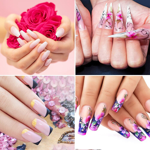 Acryl-Nagel-Set Pulver Flüssigkeit Pinsel Forms Feile 3 Farben 2