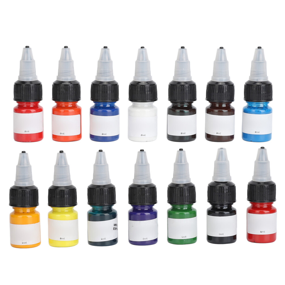 14 Colors Practice Tattoo Ink Set 112ml for Novices