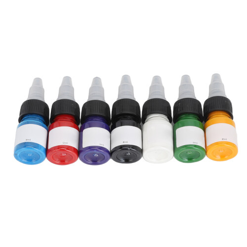 Tattootinte Set 7 Farben 56ml für Anfänger 2