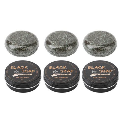 3x Shampoo-Bar dunkelnd pflegend für Haare