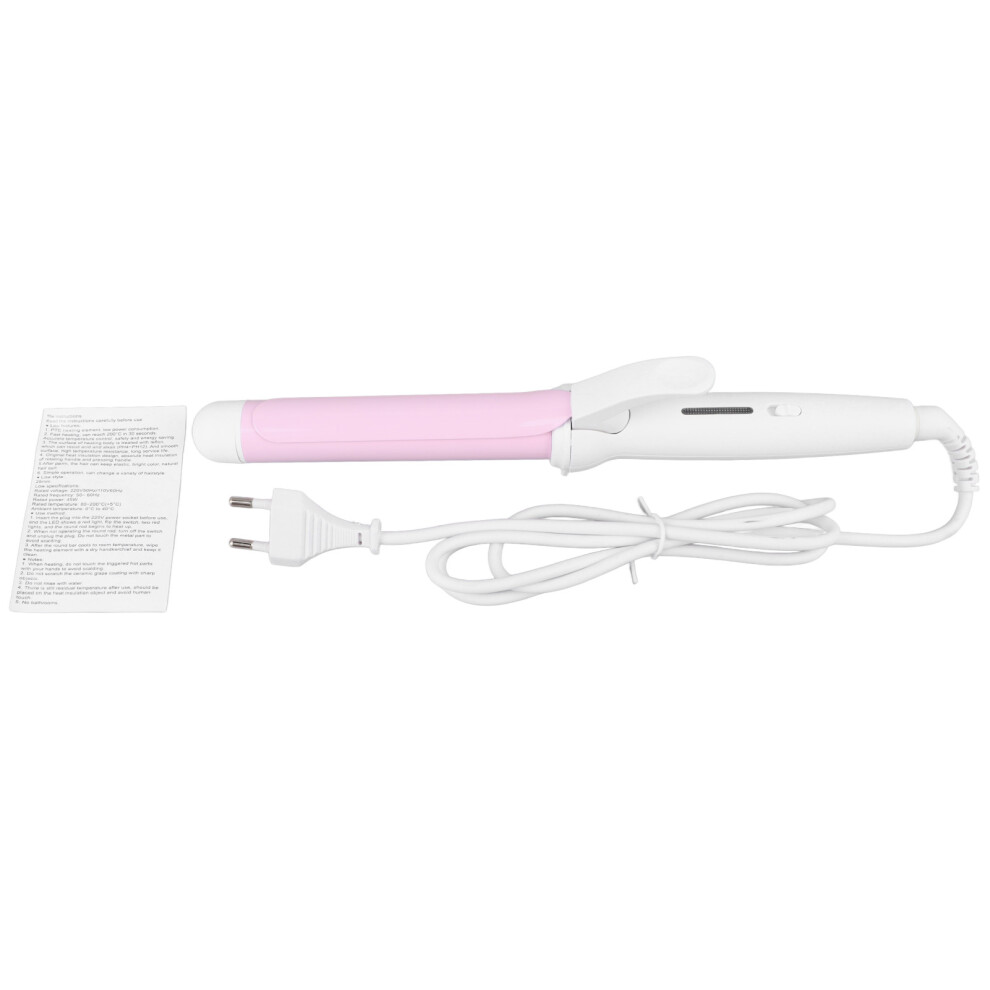 Pink 1 Inch Ceramic Hair Curling Iron For Bang Waves