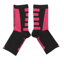 (Black and Pink) Sportsocken atmungsaktiv elastisch Kompressionssocke Schwarz/Rosa