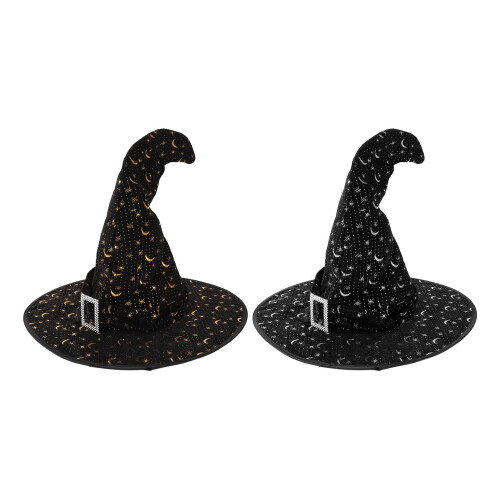2Pcs Halloween Witch Hat Wizard Costume 1