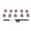 (L 0.5in) 10pcs Sound Aid Double Layer Earbud Tips 0.3in 1