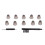 (S 0.3in) 10pcs Sound Aid Double Layer Earbud Tips 0.3in 1