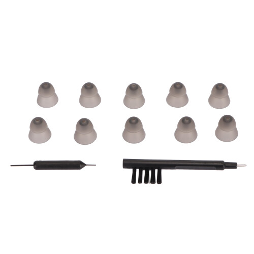 (S 0.3in) 10pcs Sound Aid Double Layer Earbud Tips 0.3in