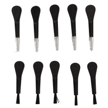5pcs Black Hair Handle Sound Aid Earbuds Cleaning Brush