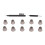 (S 0.3in) 10pcs Sound Aid Double Layer Earbud Tips 0.3in 5
