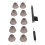 (L 0.5in) 10pcs Sound Aid Double Layer Earbud Tips 0.3in 3