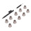 (S 0.3in) 10pcs Sound Aid Double Layer Earbud Tips 0.3in 4