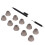 (L 0.5in) 10pcs Sound Aid Double Layer Earbud Tips 0.3in 5