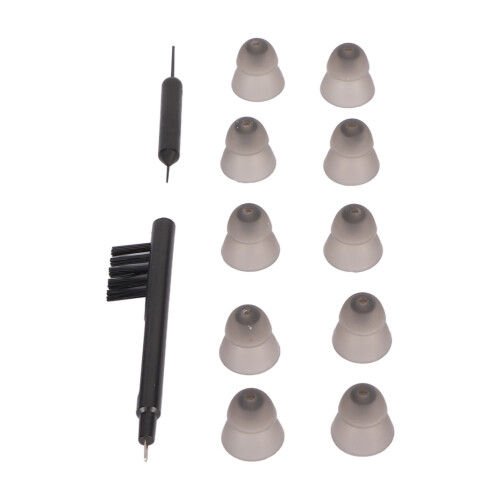 (S 0.3in) 10pcs Sound Aid Double Layer Earbud Tips 0.3in 2