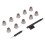 (S 0.3in) 10pcs Sound Aid Double Layer Earbud Tips 0.3in 2