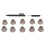 (L 0.5in) 10pcs Sound Aid Double Layer Earbud Tips 0.3in 4