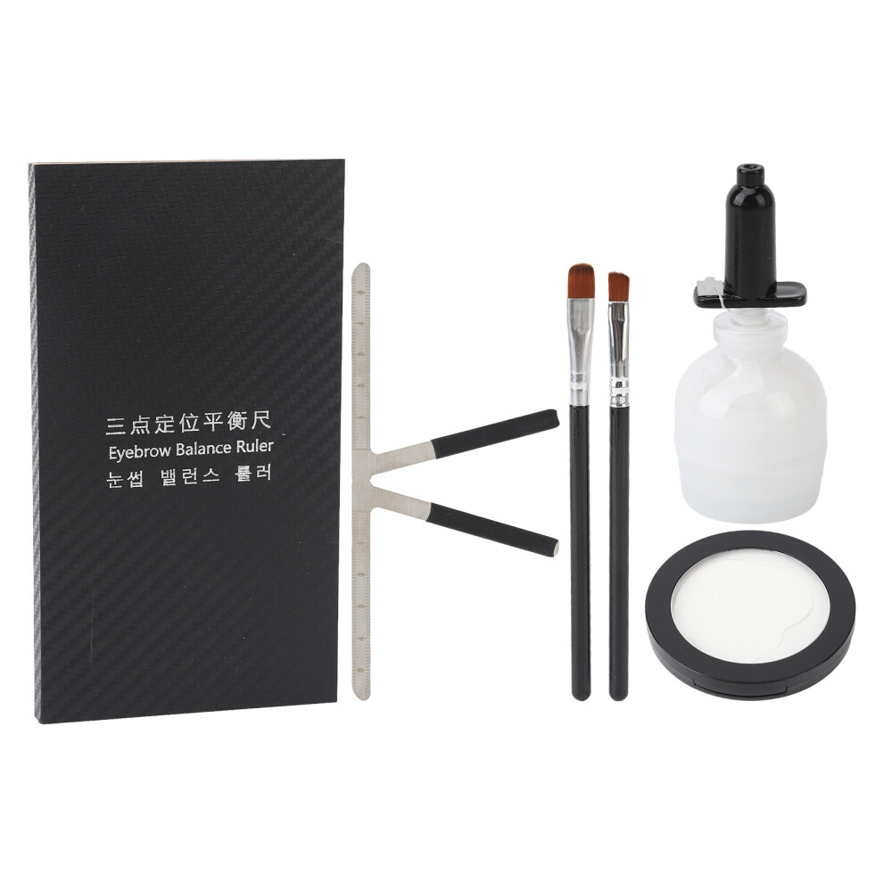 White/Black () Eyebrow Mapping Kit Ruler String Pigment Brush Set Microblading
