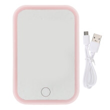 Lighted Makeup Mirror Pink LED Touch Control Adjustable Brightness