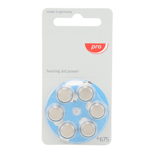 (E675) 60x Zink-Luft-Batterien E675 für Hörgeräte, langlebig