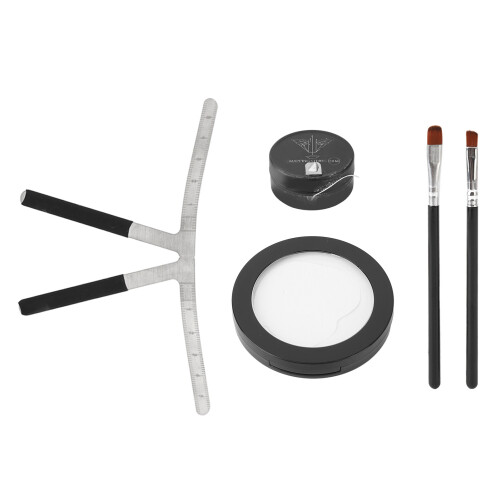 (White) Augenbrauen-Markierungsset mit Schablone & Pinsel 2