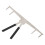 (White) Microblading-Set mit Edelstahl-Lineal & 2 Pinseln 5