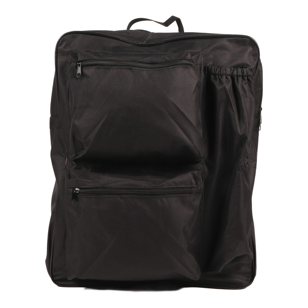 Black Wheelchair Back Bag Waterproof Large Capacity Storage Pouch