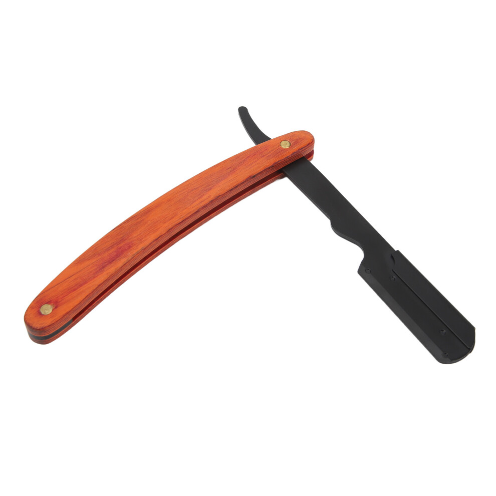 Stainless Steel Beard Blade Holder Wooden Handle Barber Trimmer Rack 461605403984